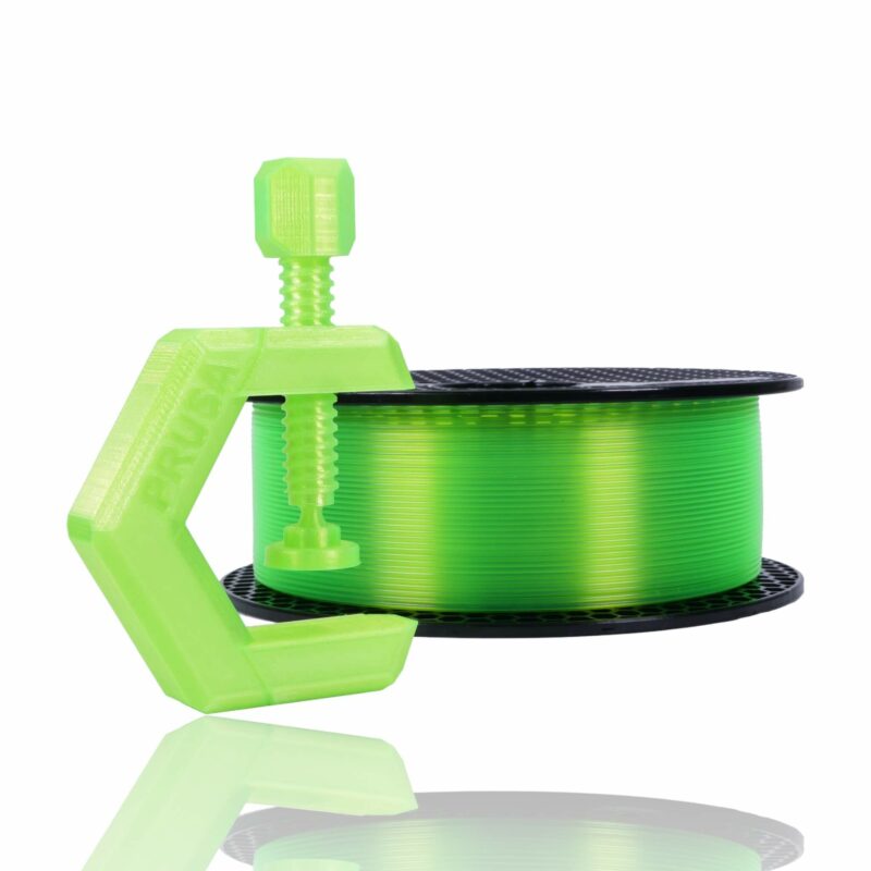petg prusa verde neon transparente neon green transparent 1kg, evolt prusament, portugal