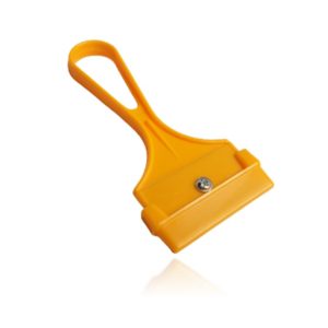 Espátula Raspador de Plástico com lâmina de metal (Razor Scraper) Amarelo – OEM