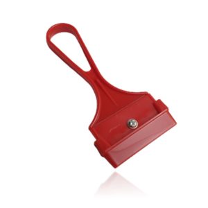 Espátula Raspador de Plástico com lâmina de metal (Razor Scraper) Vermelho – OEM