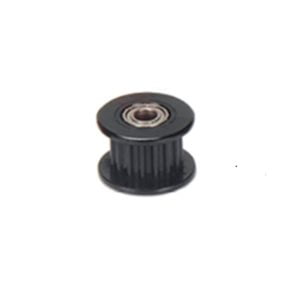 Polia para alinhamento Correia GT2 16 Dentes Rolamento 3mm Furo Alumínio Preto ( GT2 timing belt pulley ) – AIMSOAR