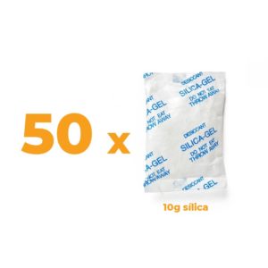 500g Lote 50 x 10g Sacos Silica Gel de Poros Estreitos Dessecante Absorvente Premium Desumidificador Humidade – OEM