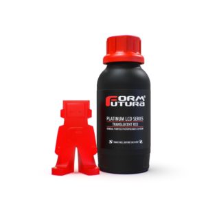500ml Platinum LCD Series Resina Impressão 3D LCD e DLP UV (385 – 420nm) Translucent Red – FORMFUTURA