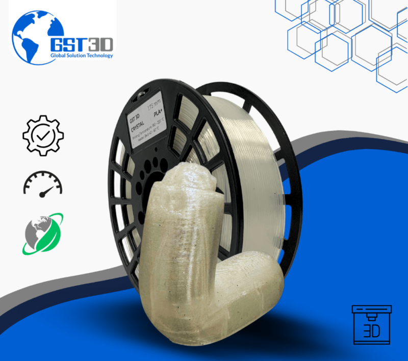 PLA gst3d evolt portugal espana filamento impressao 3d crystal