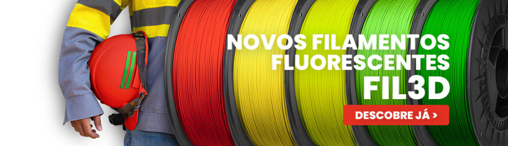 filamentos fluorescentes e alta visibilidade