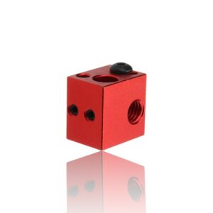 Heat Block Makerbot Clone Alumínio Vermelho 16X16X12 ( Heatblock bloco de aquecimento compatível e não com o original ) – AIMSOAR