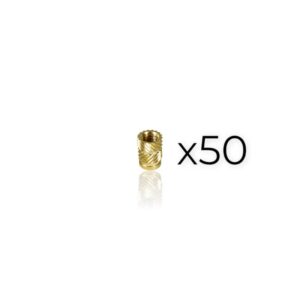 Pack 50 unidades Porca Inserção M3 para embutir em plástico ( Thread inserts ) – EVOLT