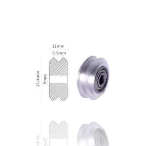 Rolamento 625zz 5mm Transparente  Revestidos para T/V-Slot V-Type POM (roda Pulley V wheel compatível com Creality, ANET e outras marcas) – AIMSOAR