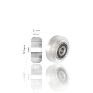 Rolamento 625RS 5mm Transparente Revestidos para T/V-Slot D-Type POM (roda Pulley wheel compatível com Creality, ANET e outras marcas) – AIMSOAR