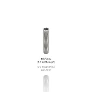 Heat Break Aberto M6 26.5mm para PTFE 4mm ( Heatbreak thread throat all through 4.1mm ) – AIMSOAR