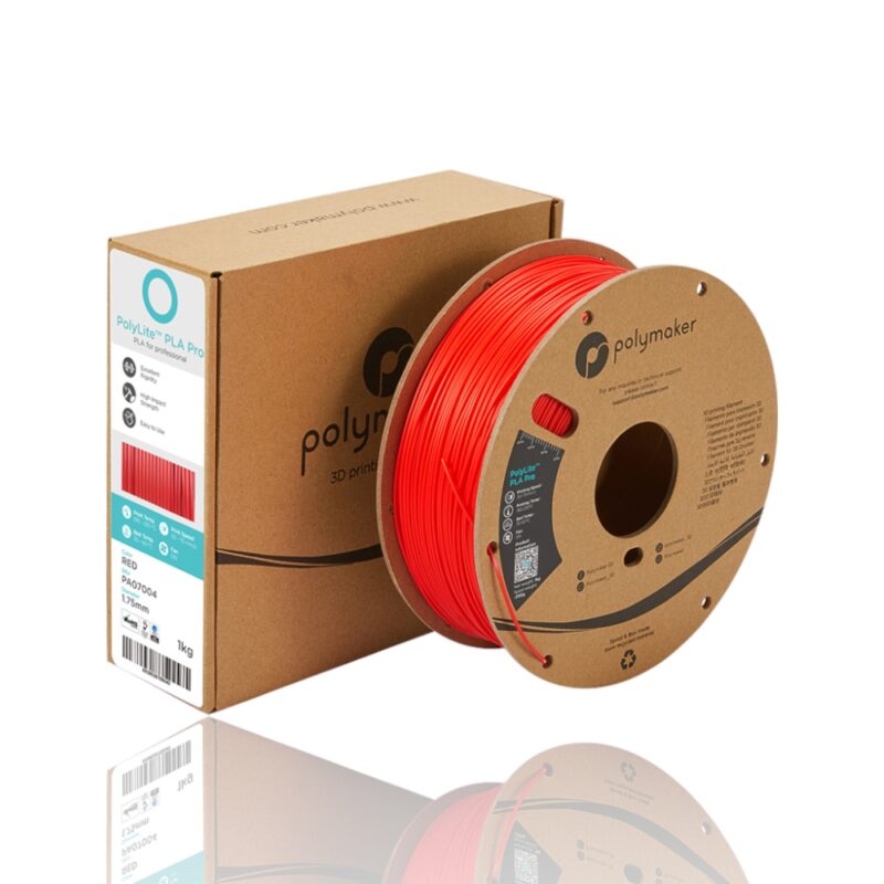PolyLite PLA Pro 175 Spool Picture Asymmetric evolt portugal espana filamento impressao 3d red