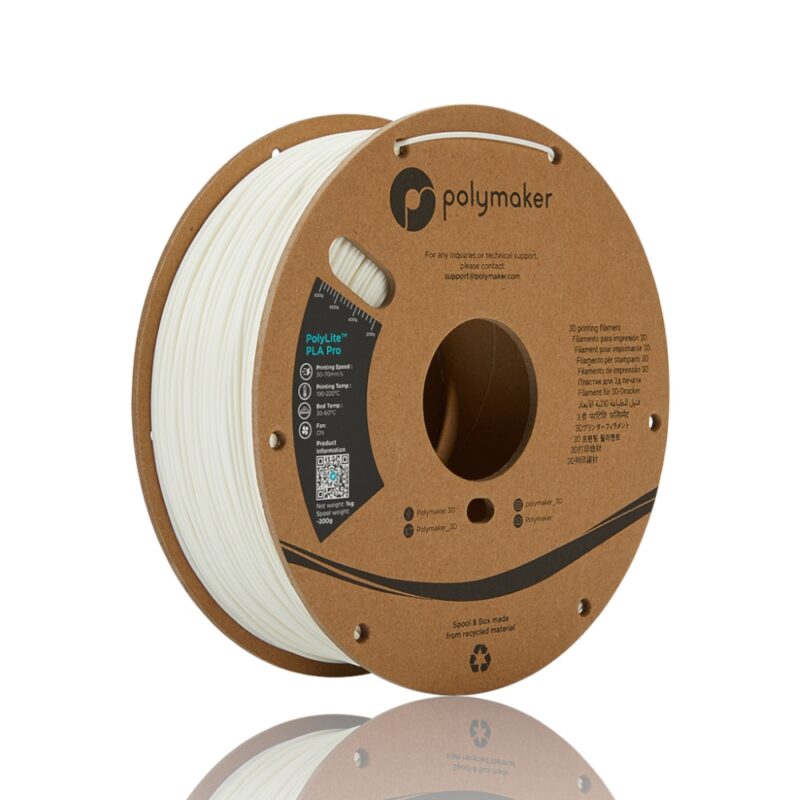 PolyLite PLA pro 175 Spool Picture Asymmetric evolt portugal espana filamento impressao 3d branco white