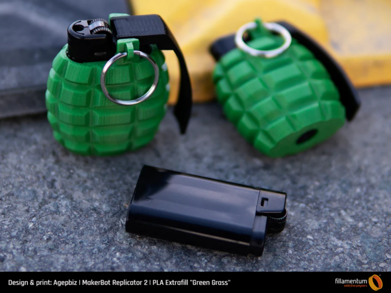 PLA_Extrafill_Green_Grass_Agepbiz_Lighter_Case-Portugal-Espana-Evolt-Impressao-3D