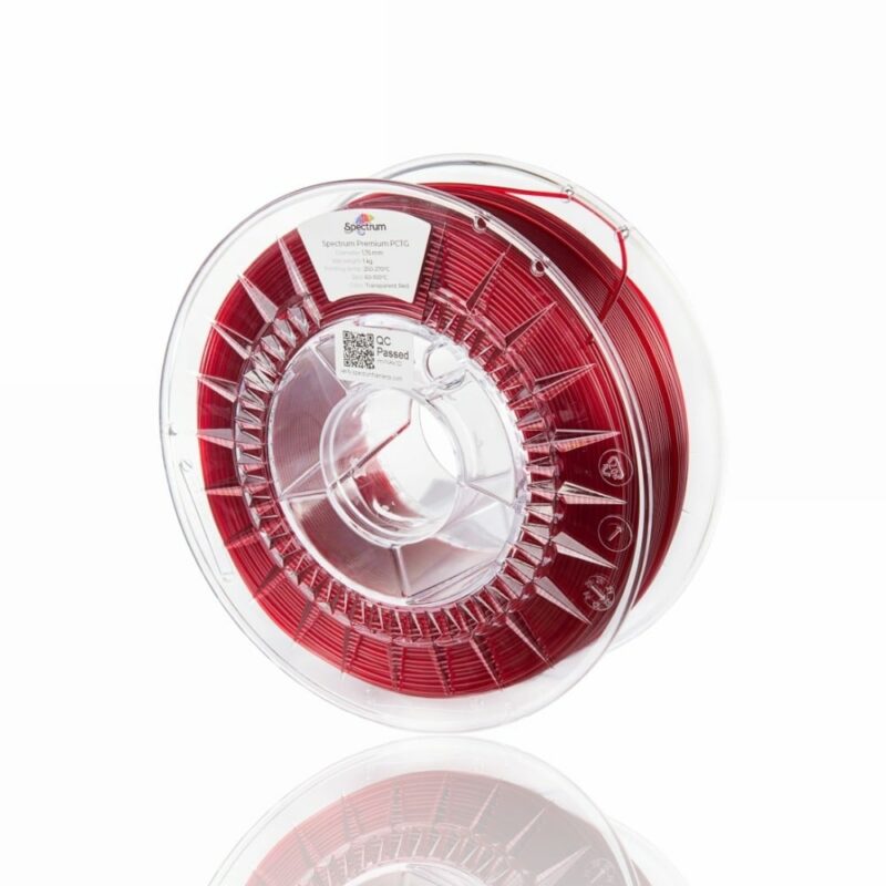 pctg evolt-portugal espana filamento impressao 3d transparent red