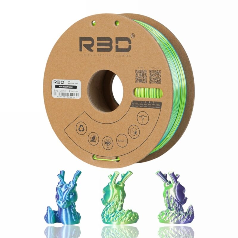 R3D PLA evolt portugal espana filamento impressao 3d Blue purple yellow