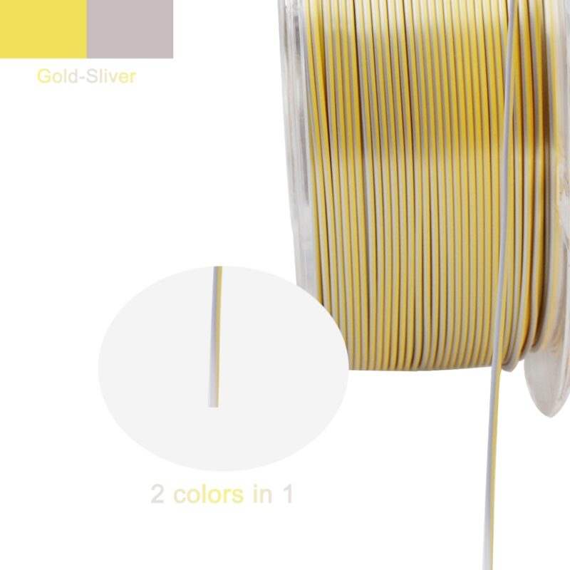 R3D Dual PLA evolt portugal espana filamento impressao 3d gold silver