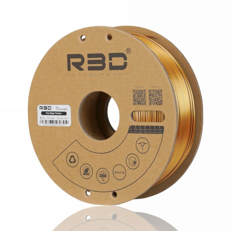 R3D PLA evolt portugal espana filamento impressao 3d purple gold black