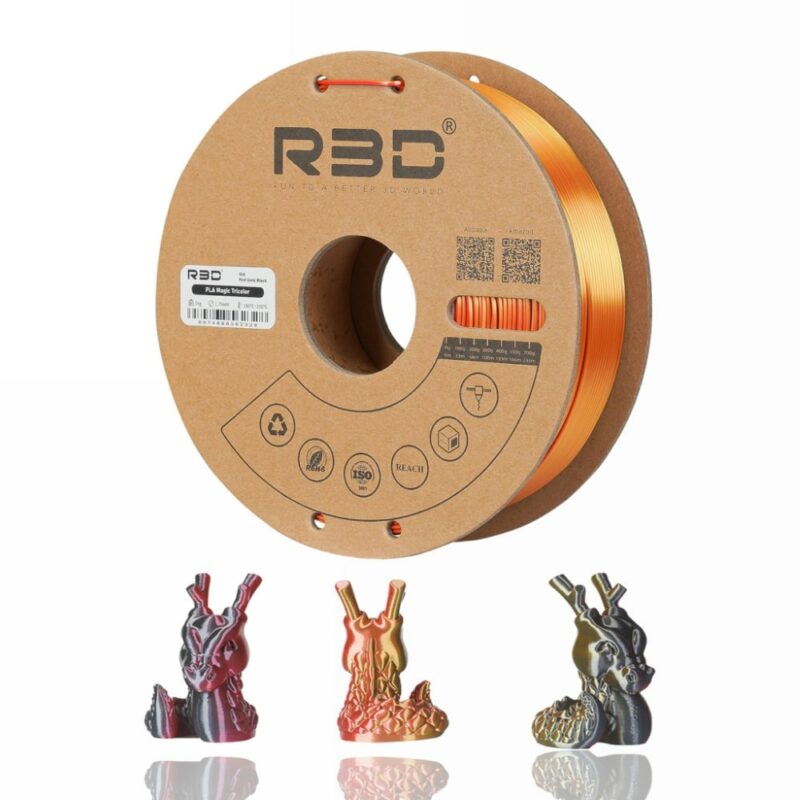 R3D PLA evolt portugal espana filamento impressao 3d red gold black