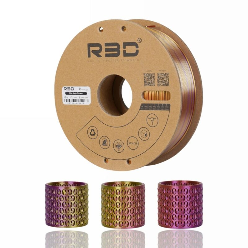 R3D PLA evolt portugal espana filamento impressao 3d red gold purple