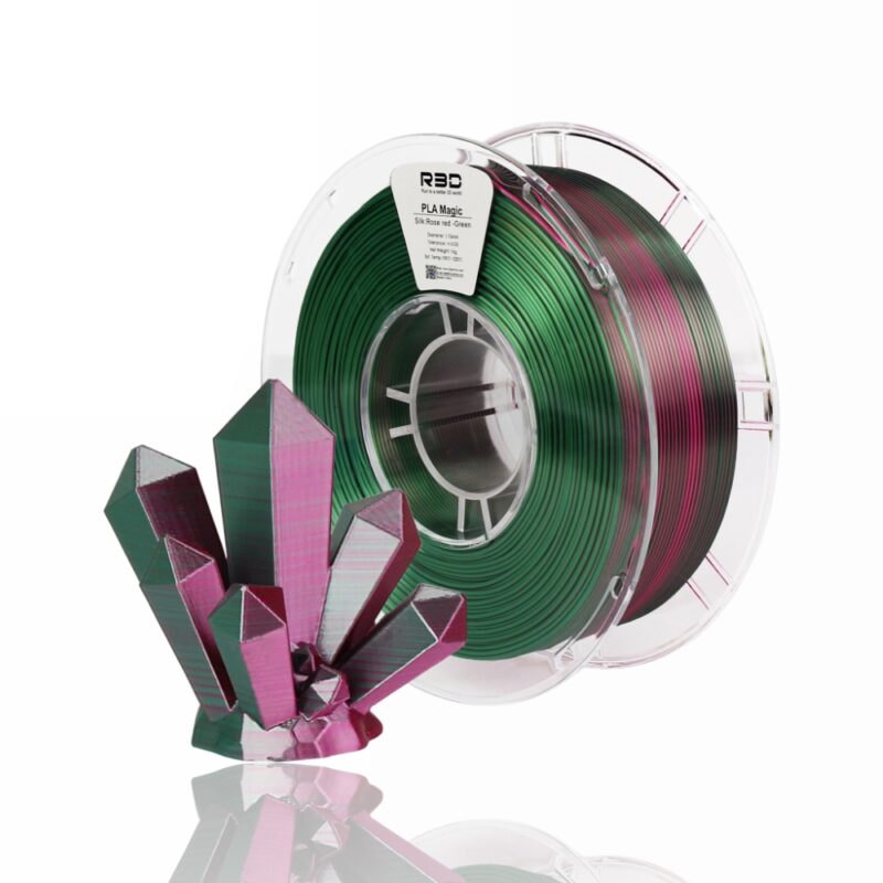 R3D Dual PLA evolt portugal espana filamento impressao 3d rose red green