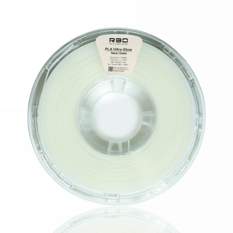 R3D ultra Glow evolt portugal espana filamento impressao 3d green