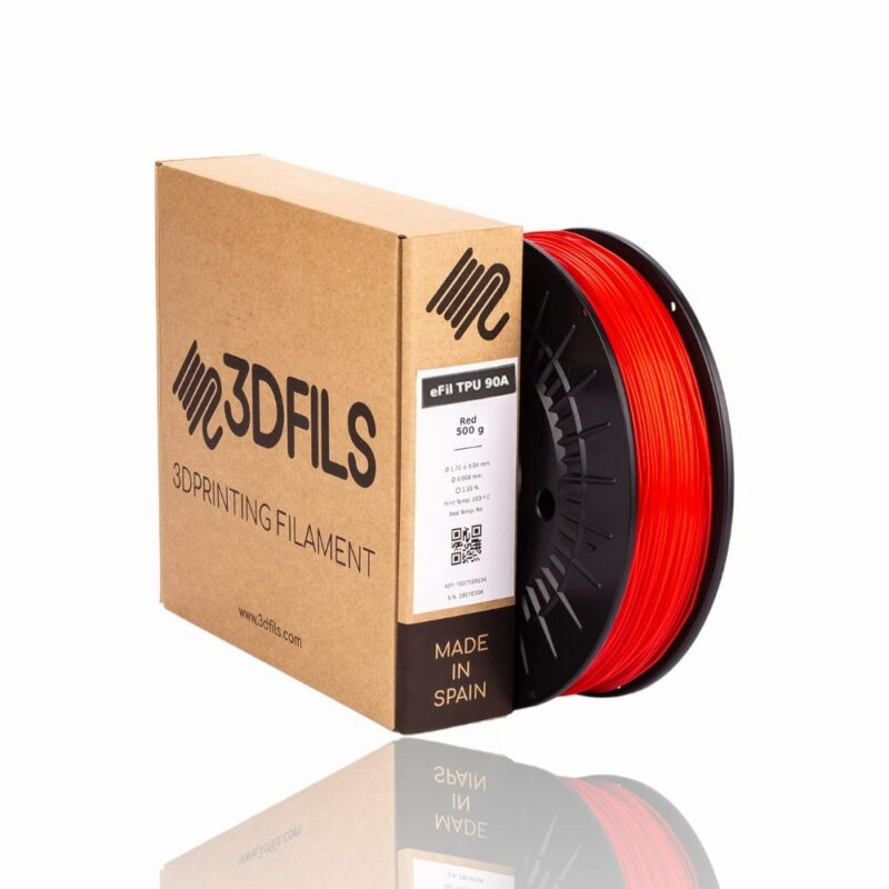TPU90A RED Portugal Espana Evolt Impressao 3D
