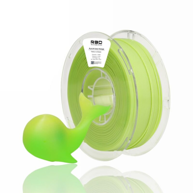 r3d color change uv evolt portugal espana filamento impressao 3d yellow to green