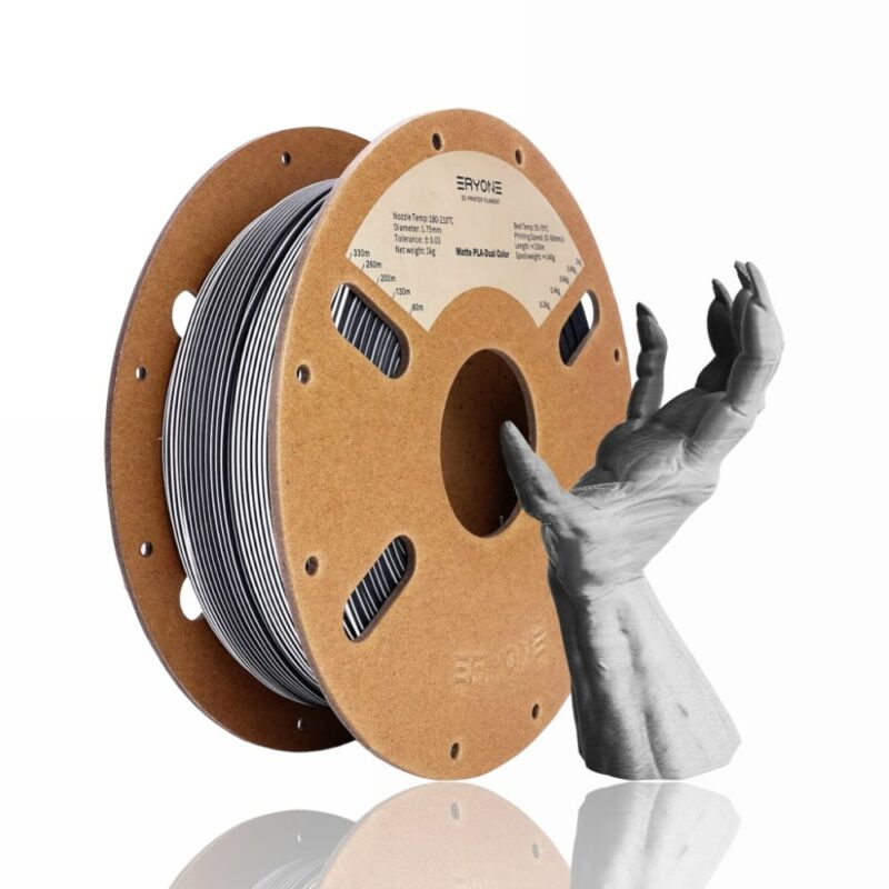 pla matte eryone evolt portugal espana filamento impressao 3d black white