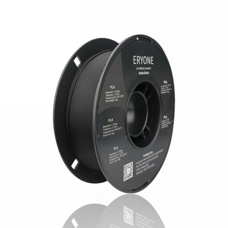 pla matte eryone evolt portugal espana filamento impressao 3d black