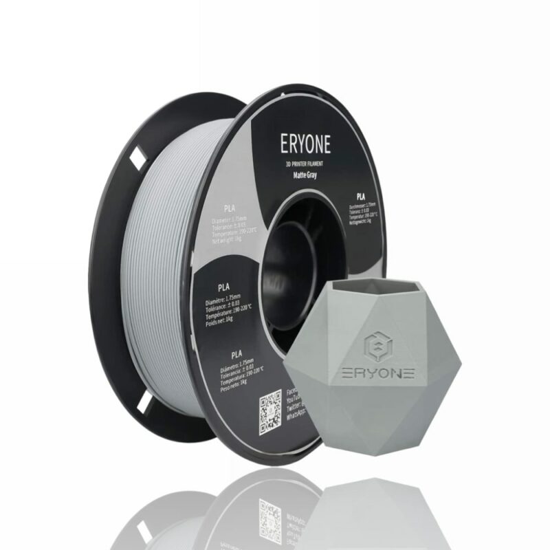 pla matte eryone evolt portugal espana filamento impressao 3d GRAY CINZA