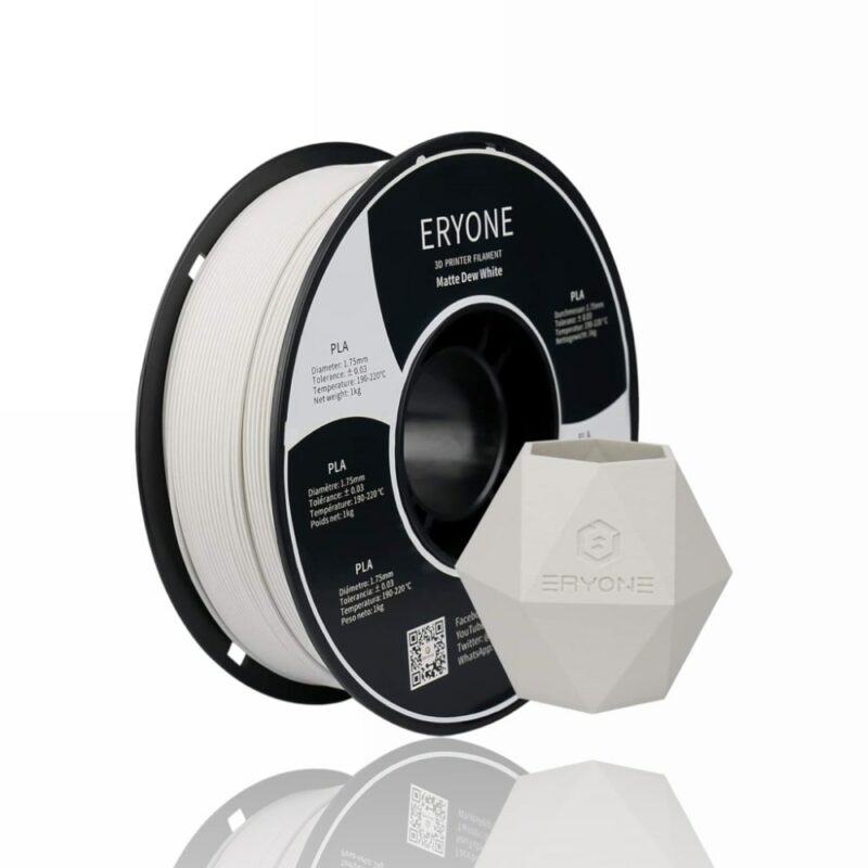 pla matte eryone evolt portugal espana filamento impressao 3d white branco