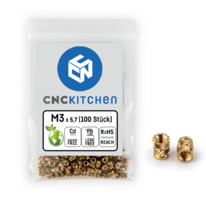 Threaded inserts – M3 standard 100 pcs – CNC Kitchen
