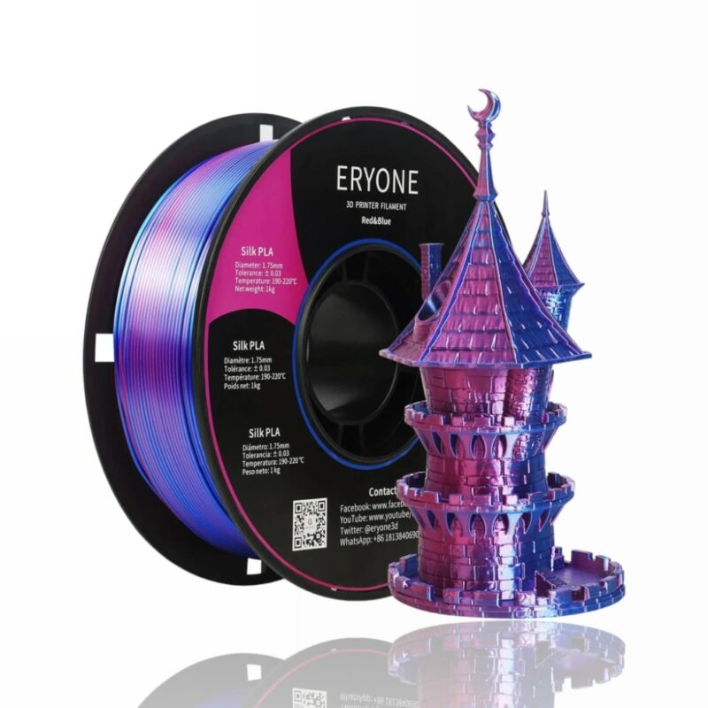 pla dual color red blue evolt portugal espana filamento impressao 3d