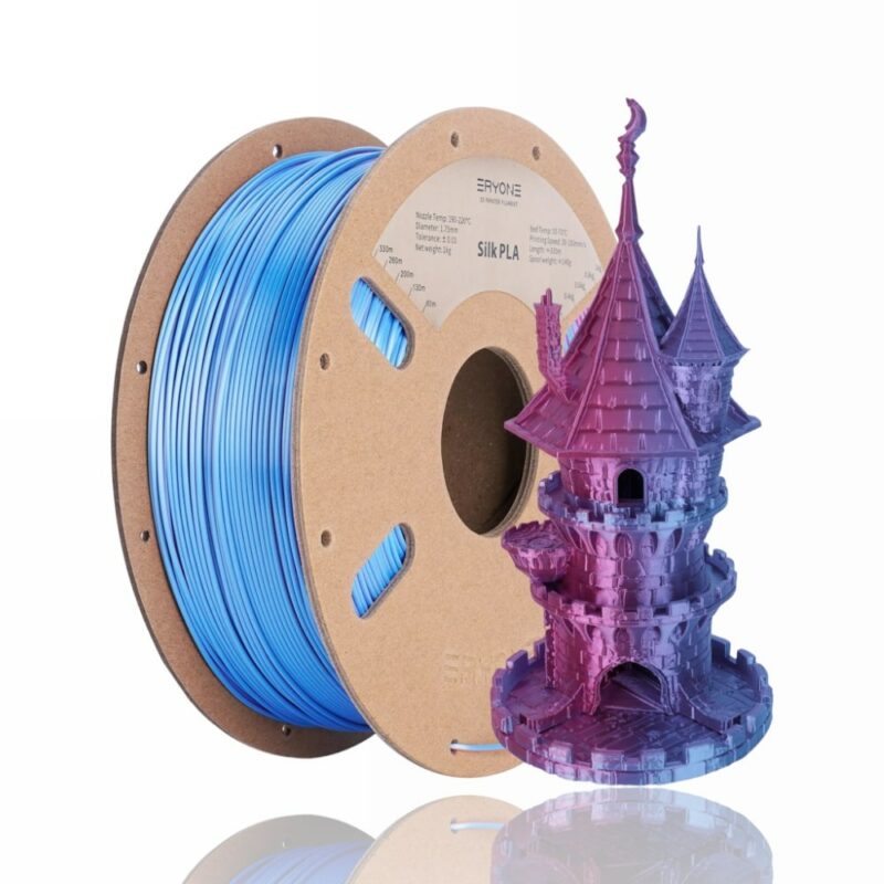 pla silk dual color eryone rose red light blue evolt portugal espana filamento impressao 3d