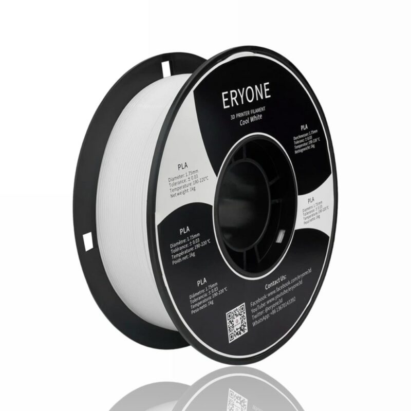 pla standard cool white evolt portugal espana filamento impressao 3d