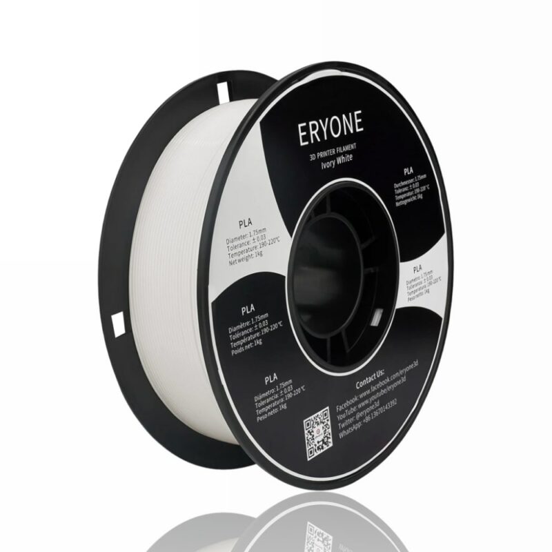 pla standard eryone ivory white evolt portugal espana filamento impressao 3d