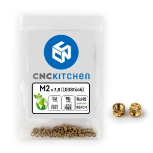 Threaded inserts – M2 100 pcs – CNC Kitchen