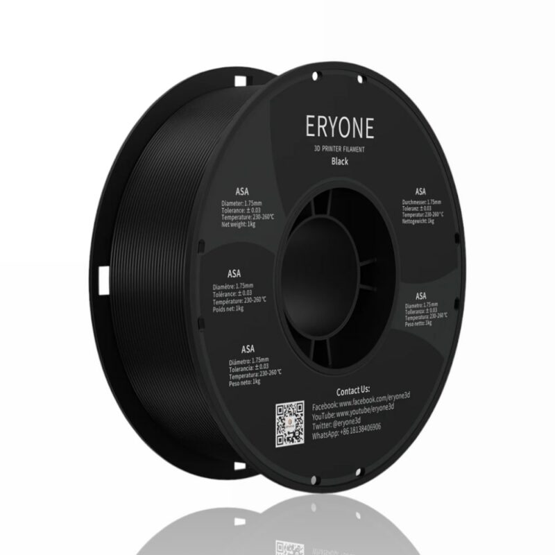 asa black eryone evolt portugal espana filamento impressao 3d