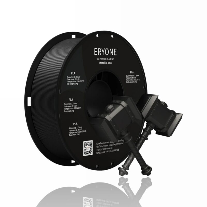 eryone pla metallic iron evolt portugal espana filamento impressao 3d