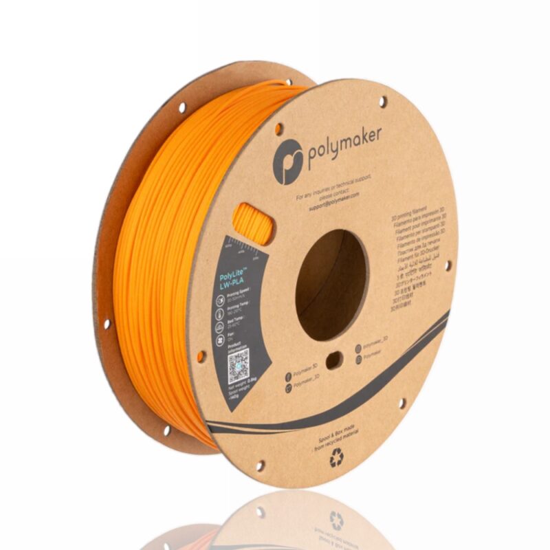 polymaker pla lw bright orange evolt portugal espana filamento impressao 3d