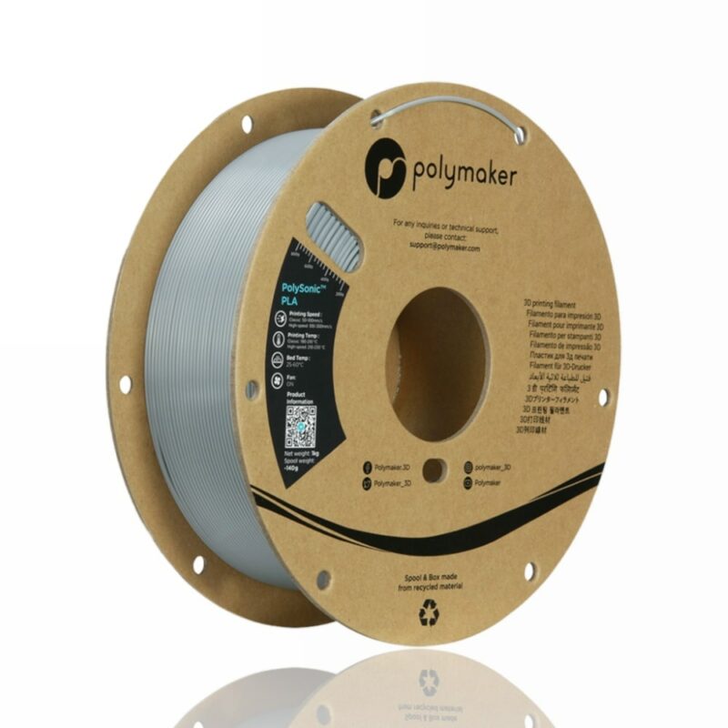 polymaker pla polysonic grey evolt portugal espana filamento impressao 3d