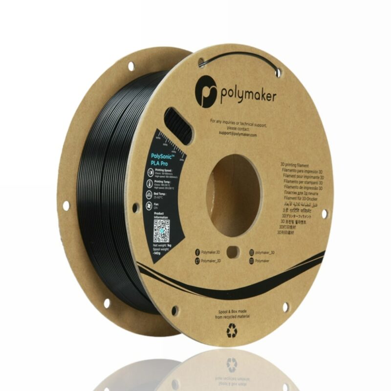 polymaker pla pro polysonic black evolt portugal espana filamento impressao 3d