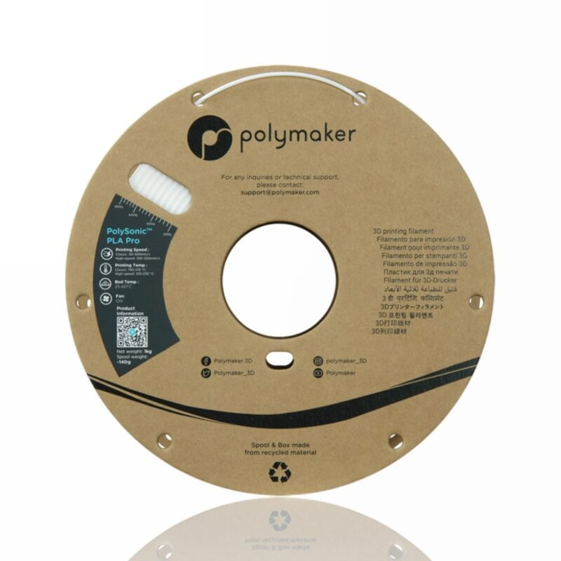 polymaker pla pro polysonic white evolt portugal espana filamento impressao 3d