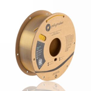 PLA PolyLite Dual Silk 1kg Crown Gold-Silver – Polymaker – LINHA ANTIGA (Consultar Descrição)