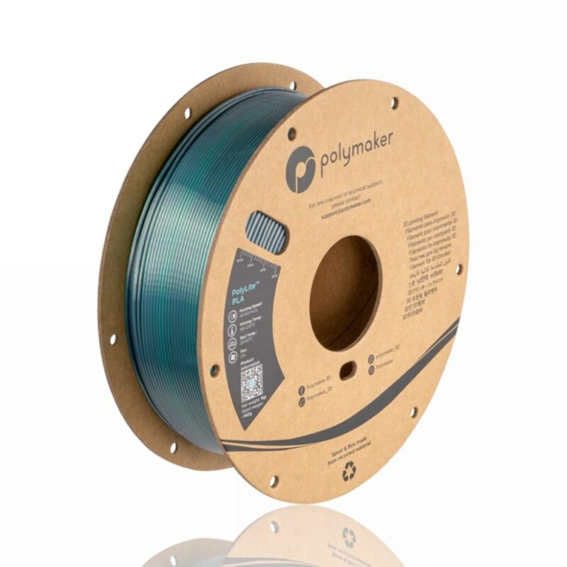 PolyLite Dual Silk PLA 1.75mm 1kg Jadeite Silk evolt portugal espana filamento impressao 3d