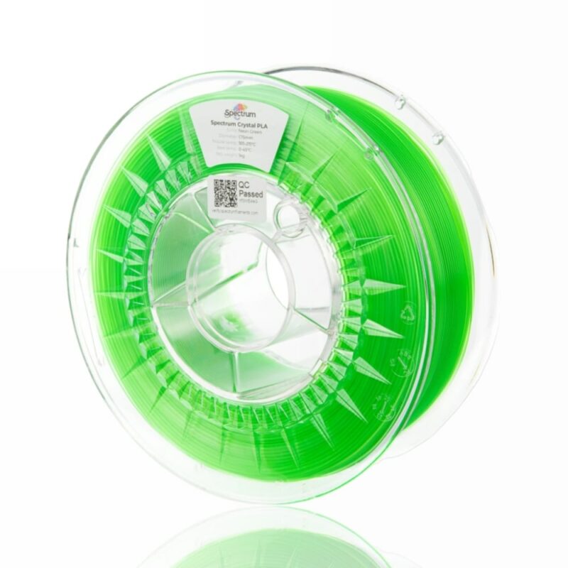 pla crystal neon green evolt portugal espana filamento impressao 3d
