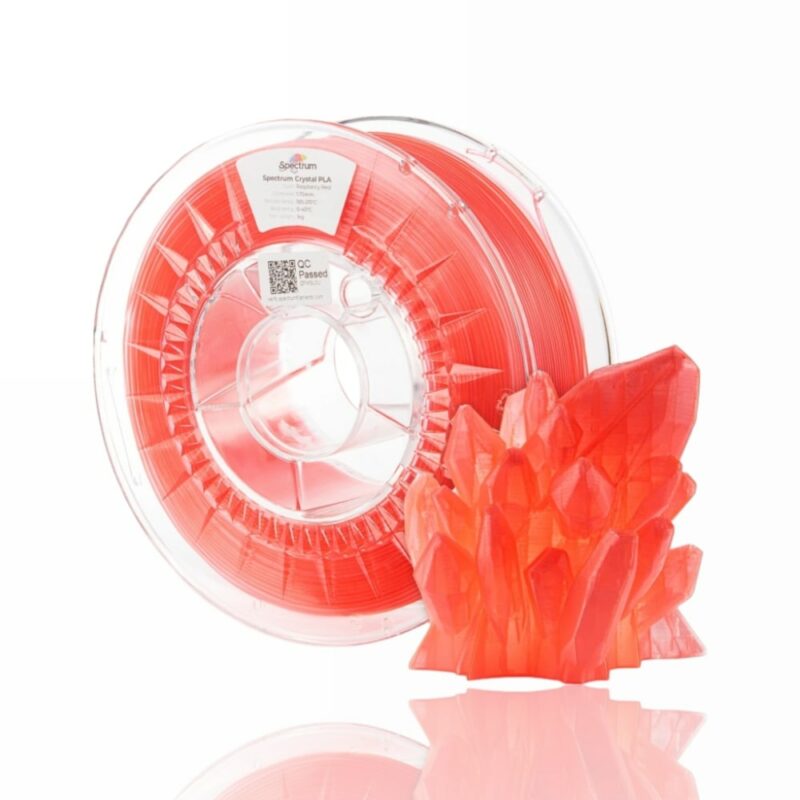 pla crystal raspberry red evolt portugal espana filamento impressao 3d