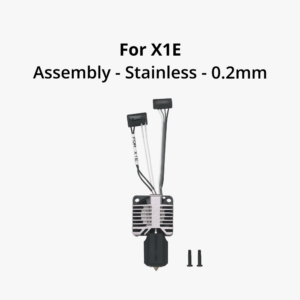 0.2mm Complete Hotend Assembly with Hardened Steel nozzle – X1E (Hotend completo Nozzle Aço Inoxidável) – Bambu Lab