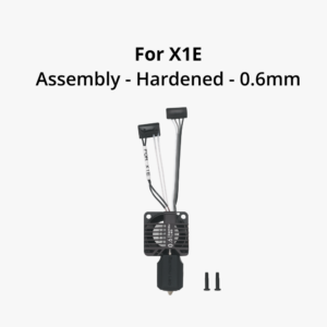 0.6mm Complete Hotend Assembly with Hardened Steel nozzle – X1E (Hotend completo Nozzle Aço Endurecido) – Bambu Lab