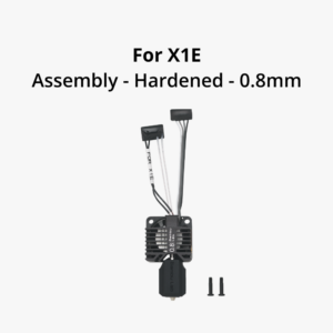 0.8mm Complete Hotend Assembly with Hardened Steel nozzle – X1E (Hotend completo Nozzle Aço Endurecido) – Bambu Lab