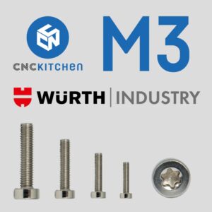 25 Parafusos TORX Stainless Steel M3x6 (AISI 304 TX10 Low Head Screw) – CNC Kitchen